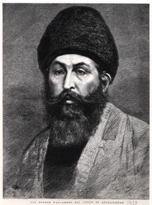 Portret van Shir Ali Khan (1825-79) Emir van Afghanistan, 1878 door English School