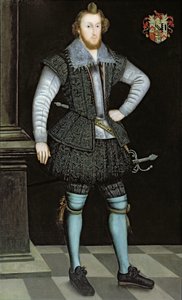 Portret van Sir Edward Fox van Gwrrnego