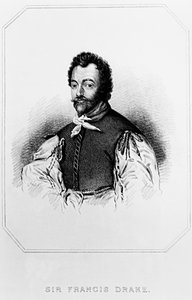 Portret van Sir Francis Drake (1540-1596) uit Lodges British Portraits, 1823