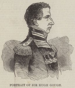 Portret van Sir Hugh Gough (gravure) door English School