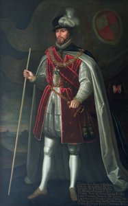 Portret van Sir John Gage, K.G., begin 17e eeuw door English School