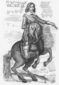 Portret van Sir William Waller (gravure) door English School