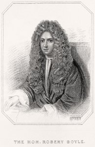 Portret van De Eerwaarde Robert Boyle door English School