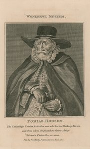 Portret van Tobias Hobson door English School