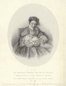 Portret van Victoria, Prinses Royal, met haar zoon, Frederick William Victor Albert door English School