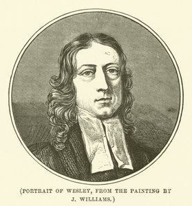 Portret van Wesley, naar het schilderij van J Williams (gravure) door English School