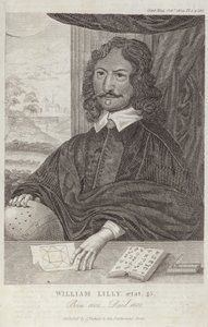 Portret van William Lilly door English School