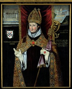 Portret van William van Wykeham (1325-1404) door English School