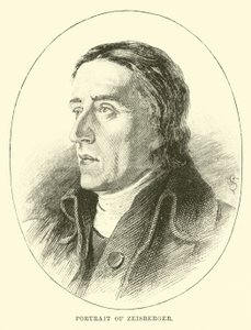Portret van Zeisberger door English School
