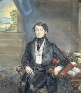 Portret van een Heer in een Interieur, ca.1830