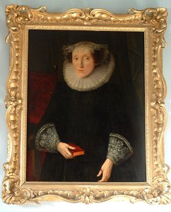 Portret van een dame door English School