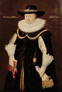 Portret van een Dame, 1629 door English School