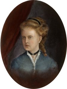 Portret van een Jonge Vrouw door English School
