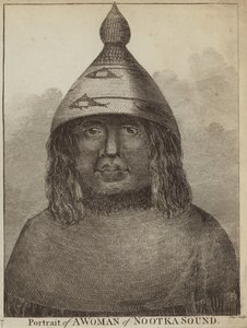 Portret van een vrouw van Nootka Sound door English School
