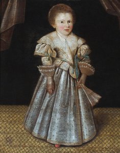 Portret van een jong meisje door English School