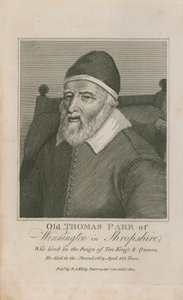 Portret van oude Thomas Parr