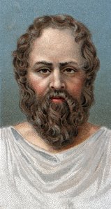 Portret van de Griekse filosoof Socrates (469-399 v.Chr.) - Uit de serie 