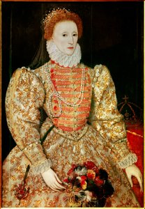 Portret van de koningin van Engeland Elisabeth door English School