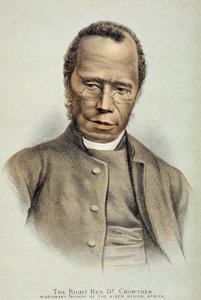 Portret van de Zeer Eerwaarde Dr. Samuel Adjai Crowther (c.1800-91) door English School