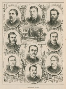 Portretten van de Cambridge bemanning van 1877 door English School