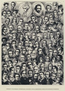 Portretten van de Soevereinen, Tijdgenoten, Biografen, Redacteuren, Commentatoren, Spelers en Illustratoren van Shakespeare door English School