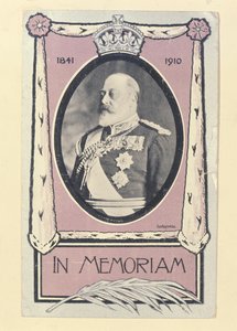 Ansichtkaart ter herdenking van de dood van Edward VII, c.1910 door English School