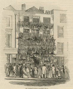 Poelierswinkel op Holborn Hill door English School