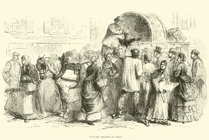 Pluimveeverkopers in Parijs, oktober 1870