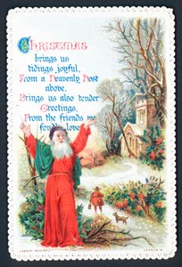 Predikant buiten Kerk, Kerstkaart