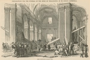 Voorbereidingen voor de begrafenis van de Hertog van Wellington door English School