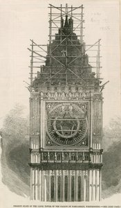 Huidige staat van de Klokkentoren van het Palace of Westminster door English School