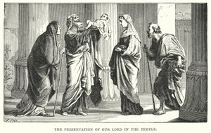 Presentatie van Jezus Christus in de Tempel (gravure) door English School