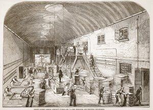 Prices Patent Candle Companys Works, No.1: De verspreidings- en strookafdeling, uit The Illustrated London News door English School