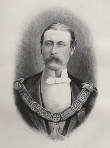 Prins Arthur William Patrick, Hertog van Connaught en Strathearn, gegraveerd door C. Laurie, uit 