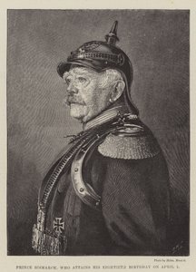Prins Bismarck, die zijn tachtigste verjaardag viert op 1 april