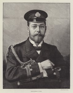 Prins George van Wales (gravure) door English School