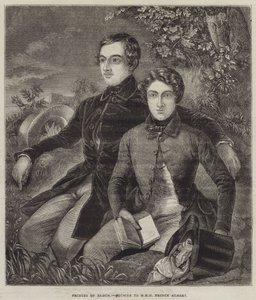 Prinsen van Baden, Neven van ZKH Prins Albert (gravure) door English School