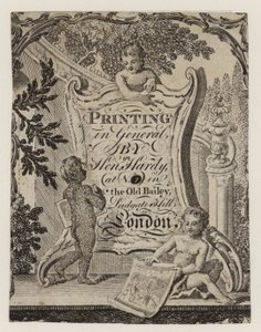 Drukker, Henry Hardy, handelskaart door English School