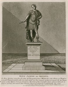 Privy Garden Westminster, standbeeld van koning Jacobus II door English School