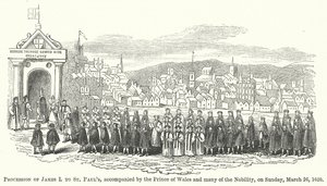 Processie van James I naar St Paul