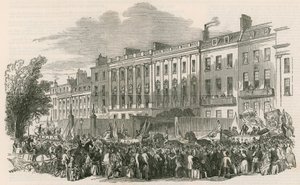 Processie van de London Temperance League in Lincolns Inn Fields, Londen door English School