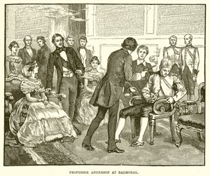 Professor Anderson in Balmoral door English School