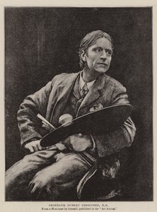 Professor Hubert Herkomer, RA (litho) door English School