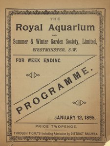 Programma voor The Royal Aquarium