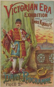 Programma voor Victorian Era Tentoonstelling, 1897, bij Earls Court door English School