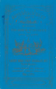 Programma voor diner in de Guildhall, Londen, op 8 december 1852