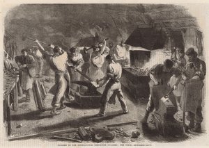 Voortgang van het Internationale Tentoonstellingsgebouw: De smederij door English School
