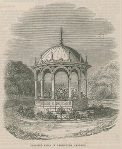 Voorgestelde kiosk in Kensington Gardens, Londen door English School