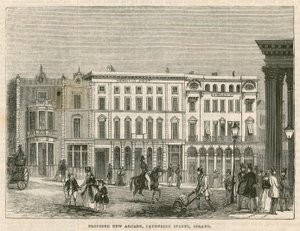Voorgestelde nieuwe arcade, Catherine Street, Strand, Londen door English School