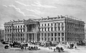 Voorgestelde nieuwe gebouwen van het General Post Office in St Martin-le-Grand